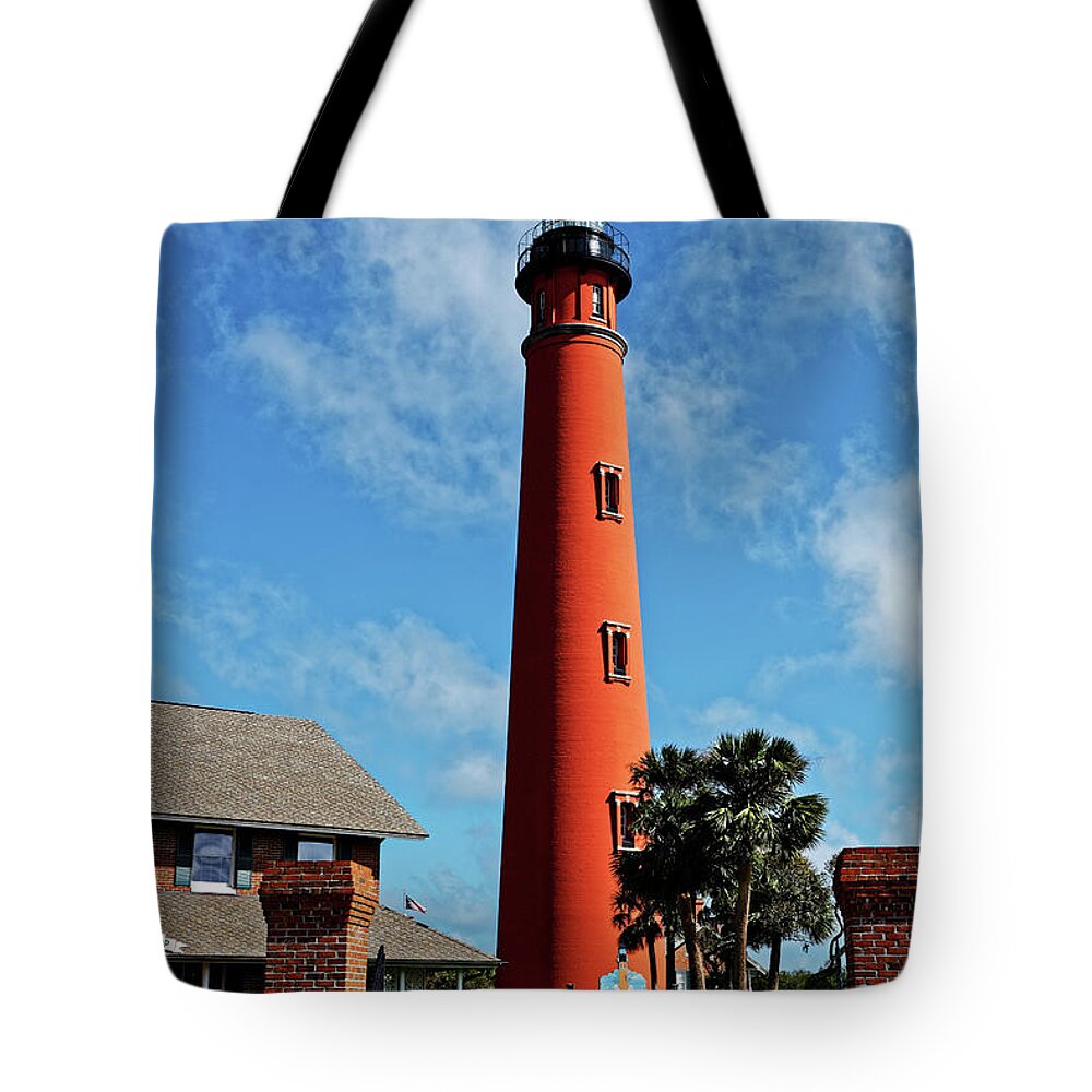 Ponce Inlet Tote Bag featuring the photograph Ponce Inlet Light by Paul Mashburn