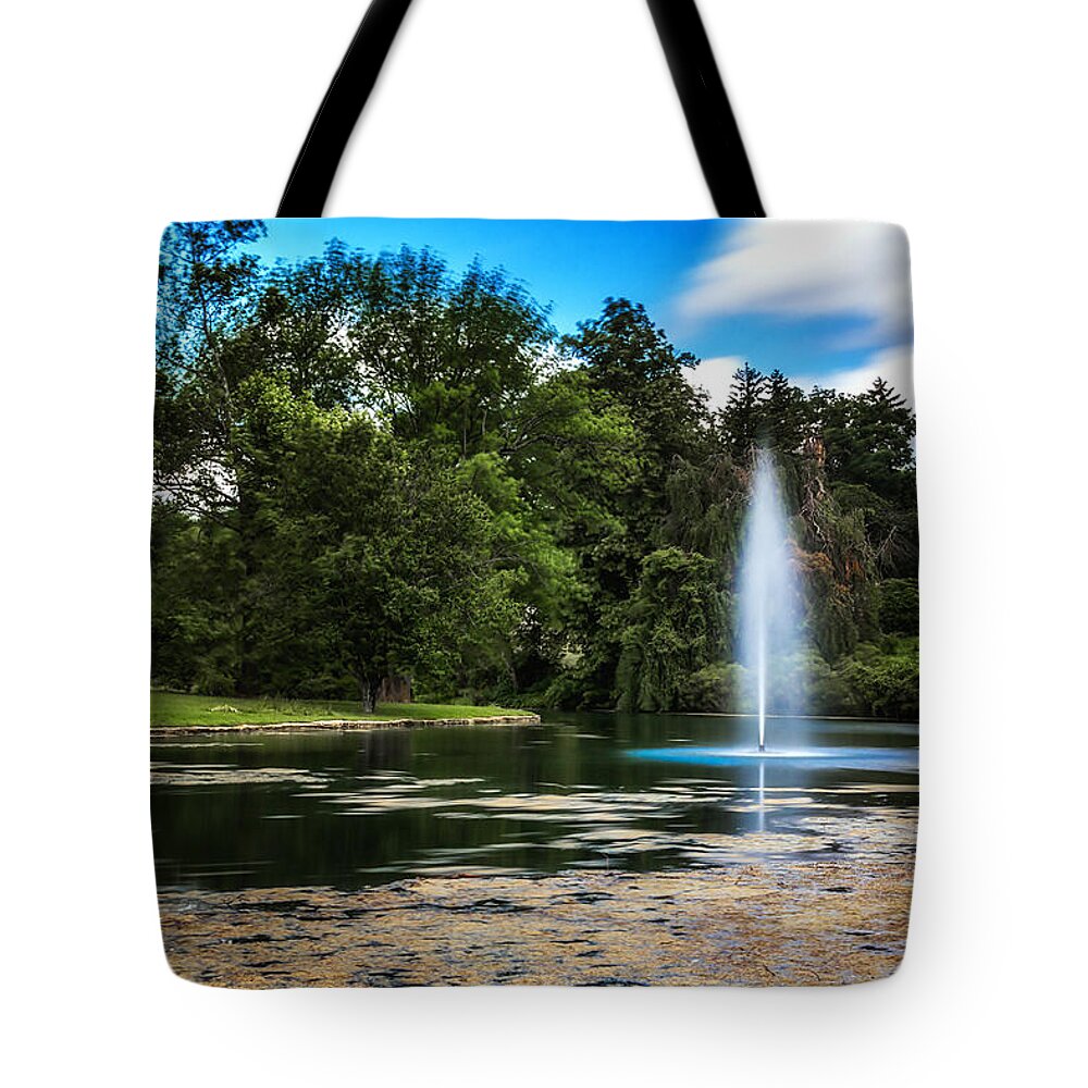 Arboretum Tote Bag featuring the photograph Pond at Spring Grove by Tom Mc Nemar