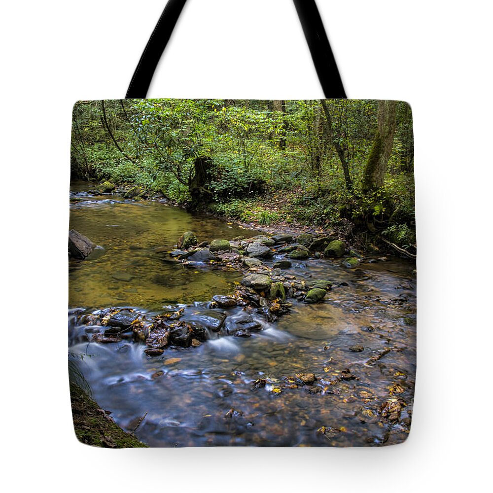 Cooper Creek Tote Bag featuring the photograph Pool at Cooper Creek by Barbara Bowen