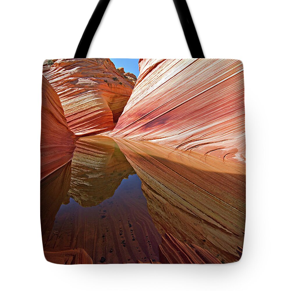 The Wave Tote Bag featuring the photograph Pool at The Wave by Wesley Aston