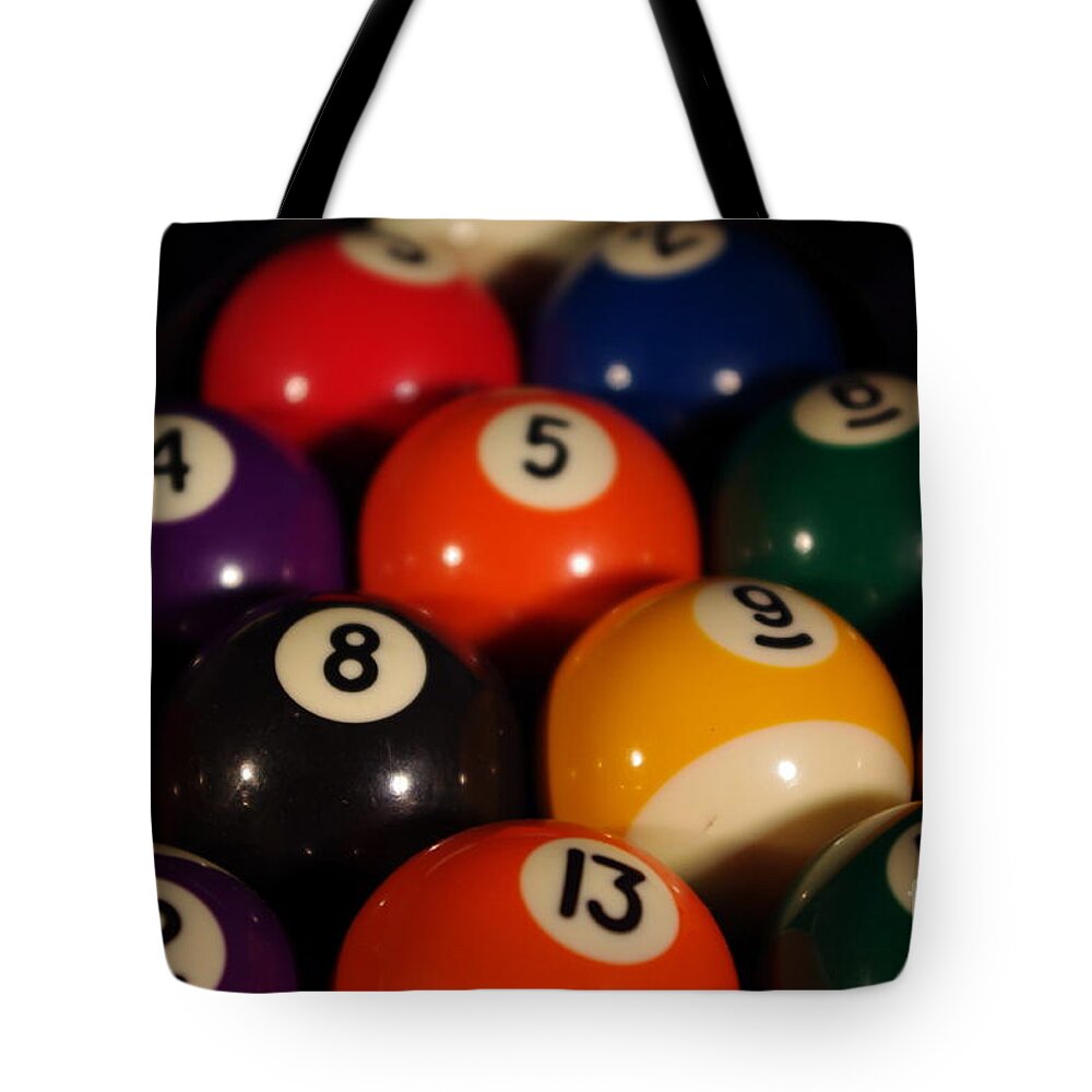  Tote Bag featuring the photograph Pool Balls by Gerald Kloss