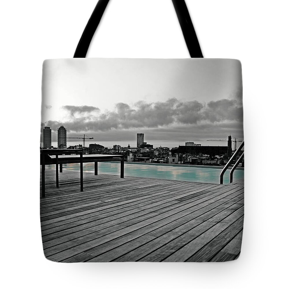 Spain Tote Bag featuring the photograph Poolside Barcelona by La Dolce Vita