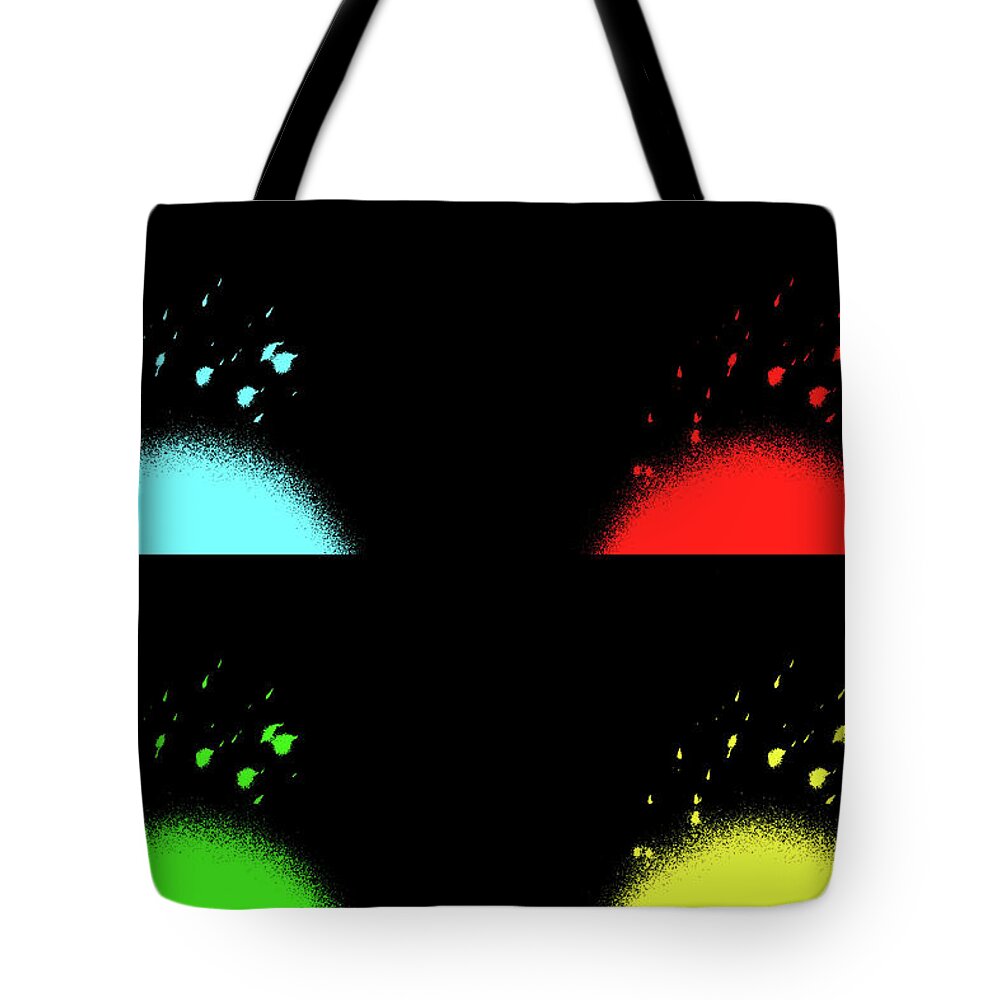 Pop Art Tote Bag featuring the photograph Pop Art Fireworks by Cynthia Guinn