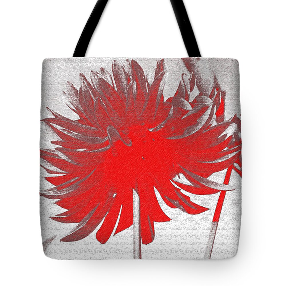 Abstract Tote Bag featuring the photograph Pop Of Red by Sheila Ping