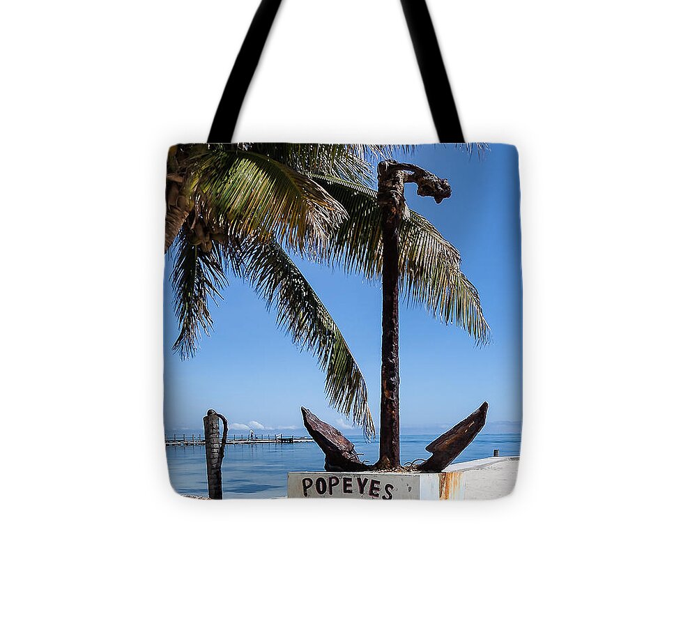 Anchor Tote Bag featuring the photograph Popeyes by Lawrence Burry