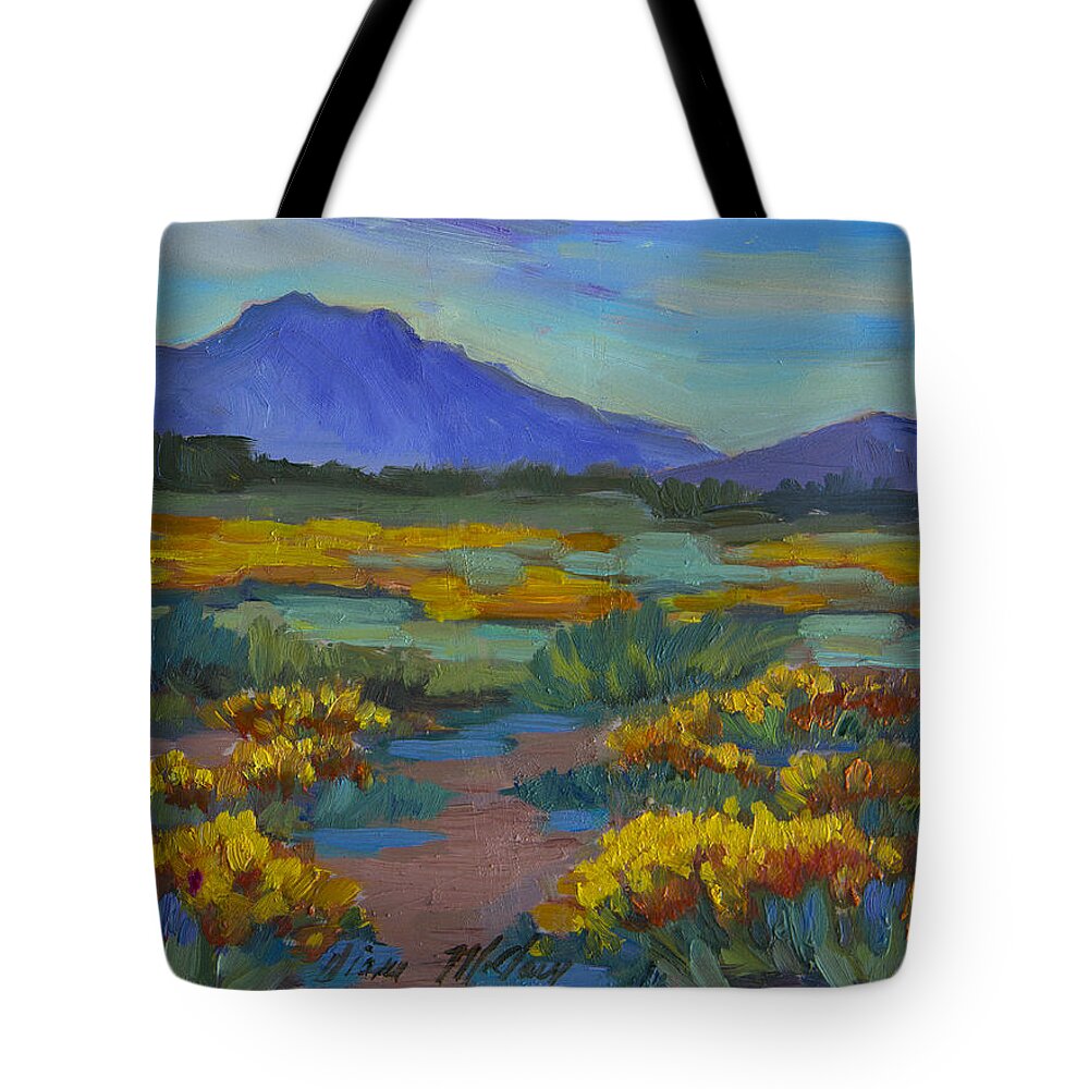Poppy Tote Bag featuring the painting Poppies at San Carlos by Diane McClary
