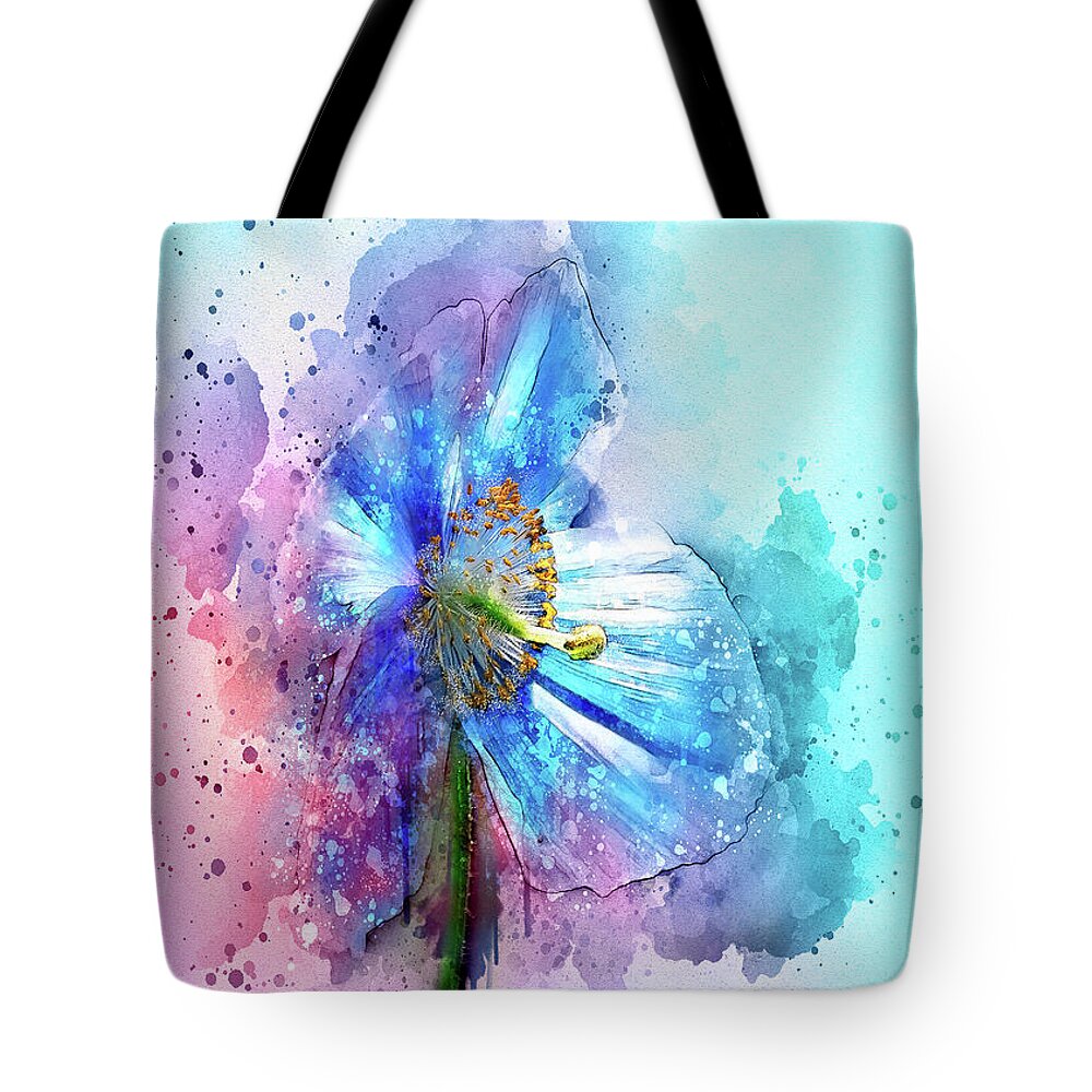 Svetlana Sewell Tote Bag featuring the painting Poppy Art by Svetlana Sewell