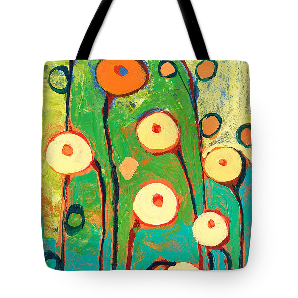 Poppy Tote Bag featuring the painting Poppy Celebration by Jennifer Lommers