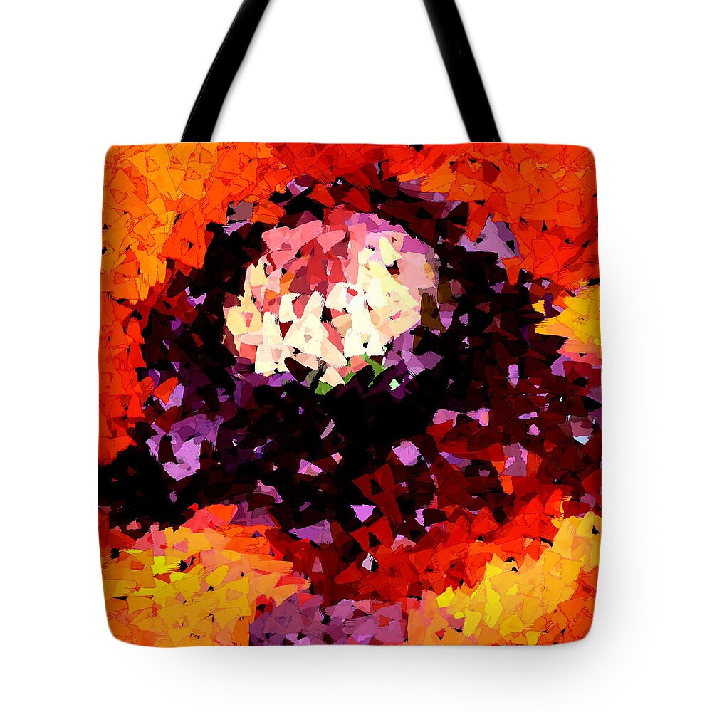 Digital Tote Bag featuring the digital art Poppy Mosaic by Karon Melillo DeVega