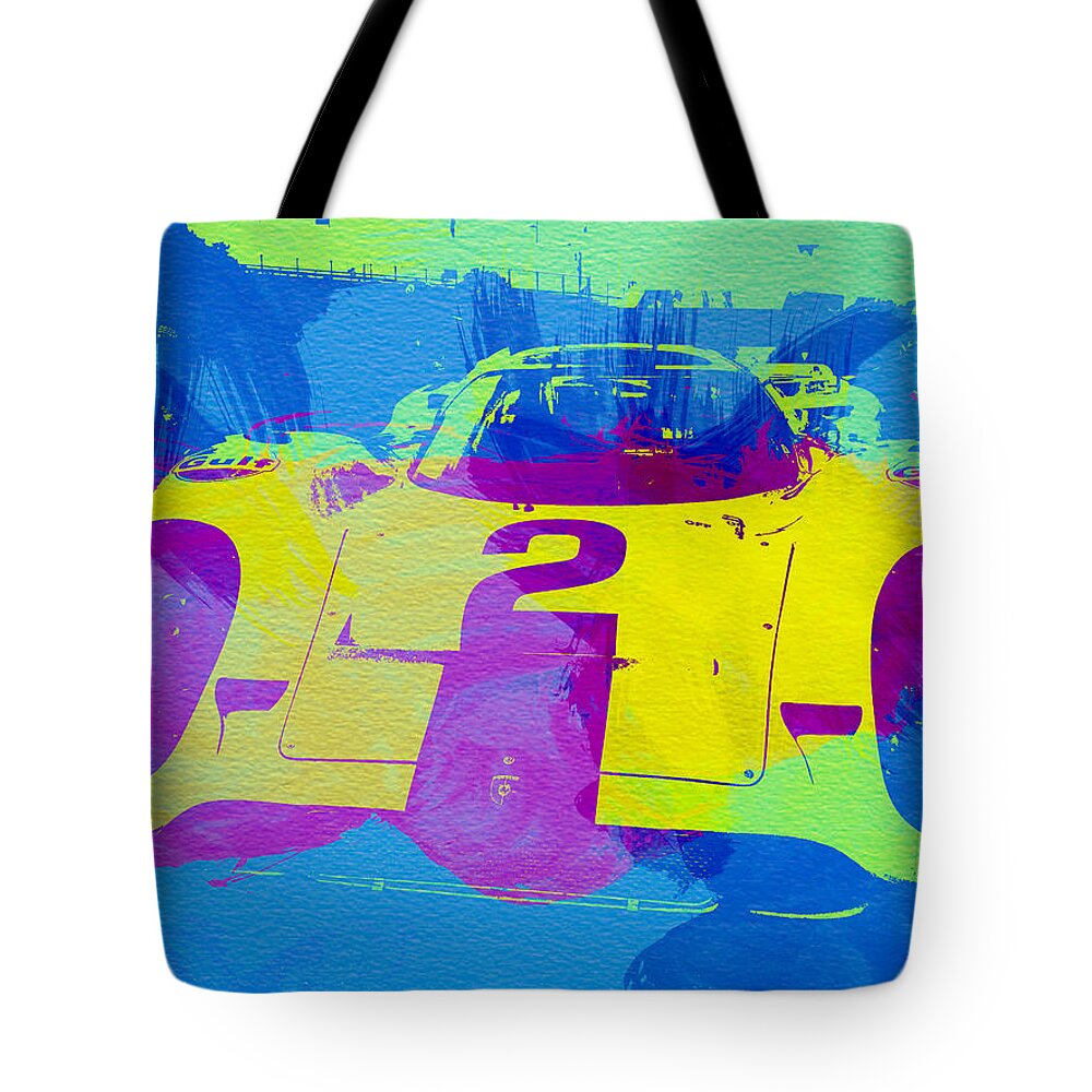 Porsche 917 Tote Bag featuring the painting Porsche 917 Front End by Naxart Studio
