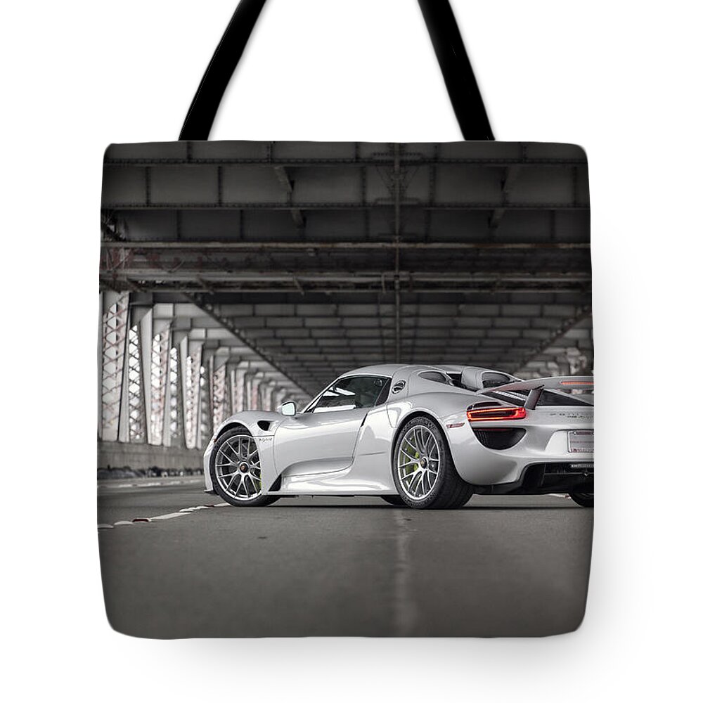 Cars Tote Bag featuring the photograph Porsche 918 Spyder by ItzKirb Photography