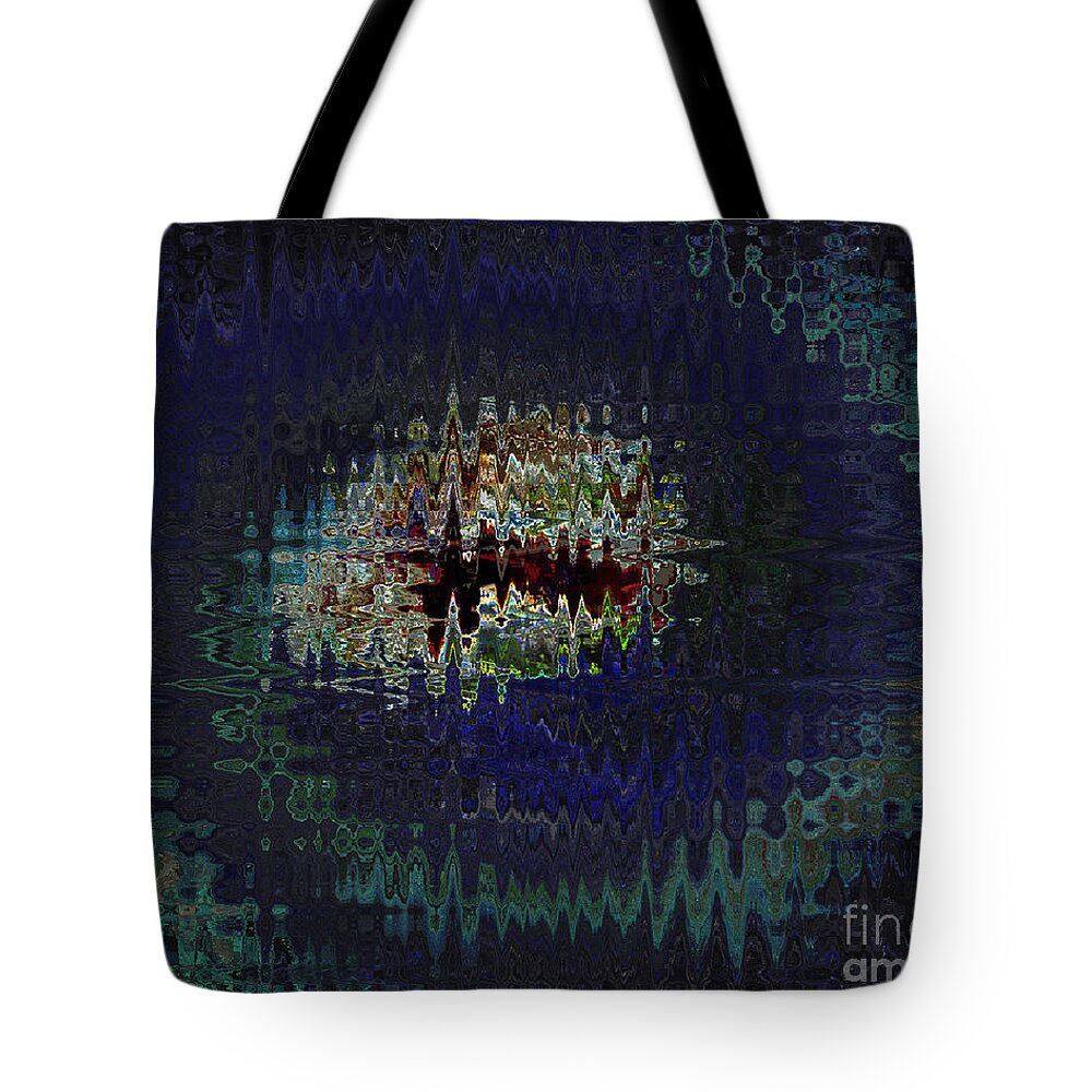 Abstract Tote Bag featuring the painting Portal by Julia Stubbe