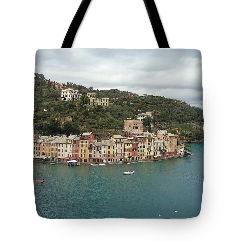 Italy Tote Bag featuring the photograph Portofinio by Yohana Negusse