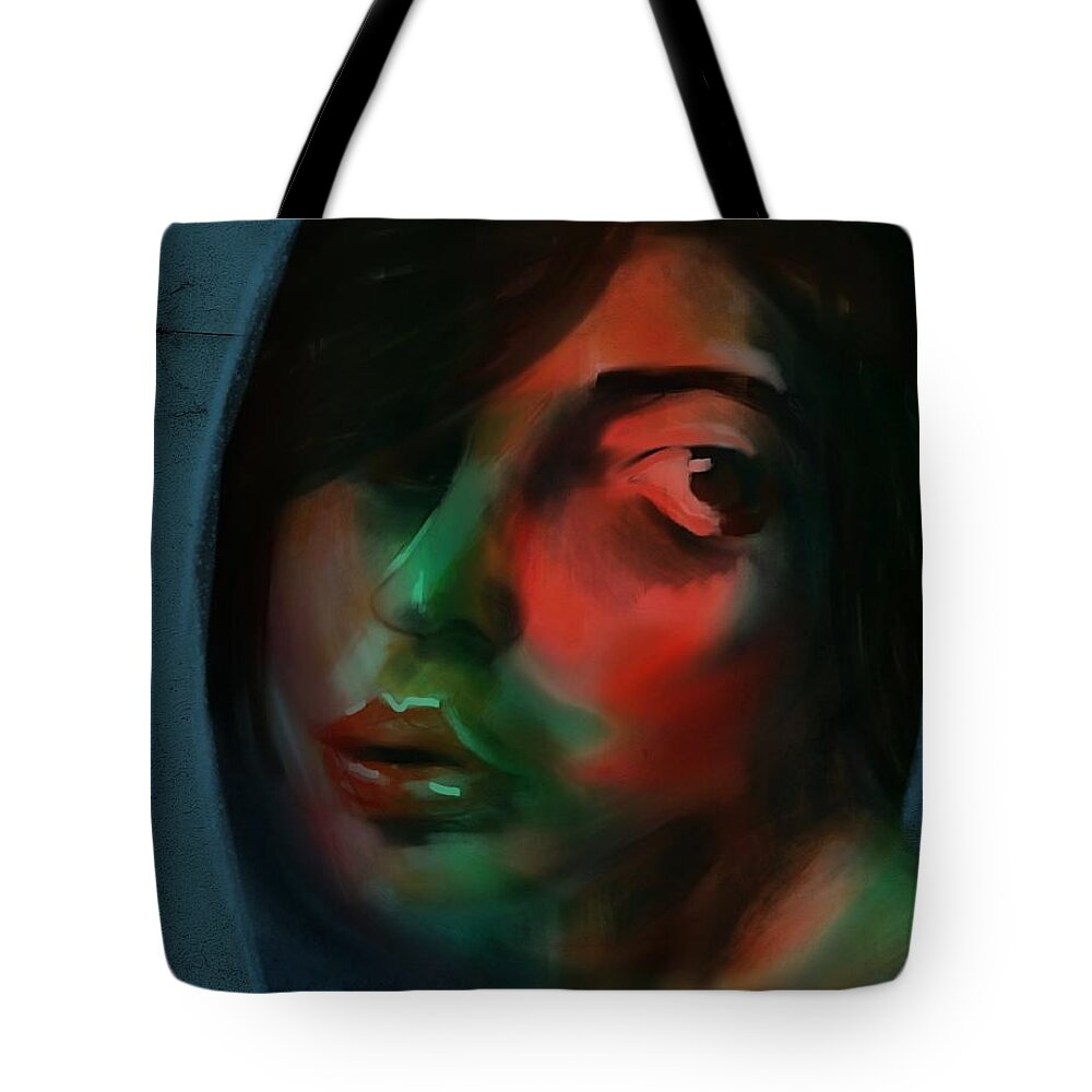 Portrait Tote Bag featuring the digital art Portrait 02March2017 by Jim Vance