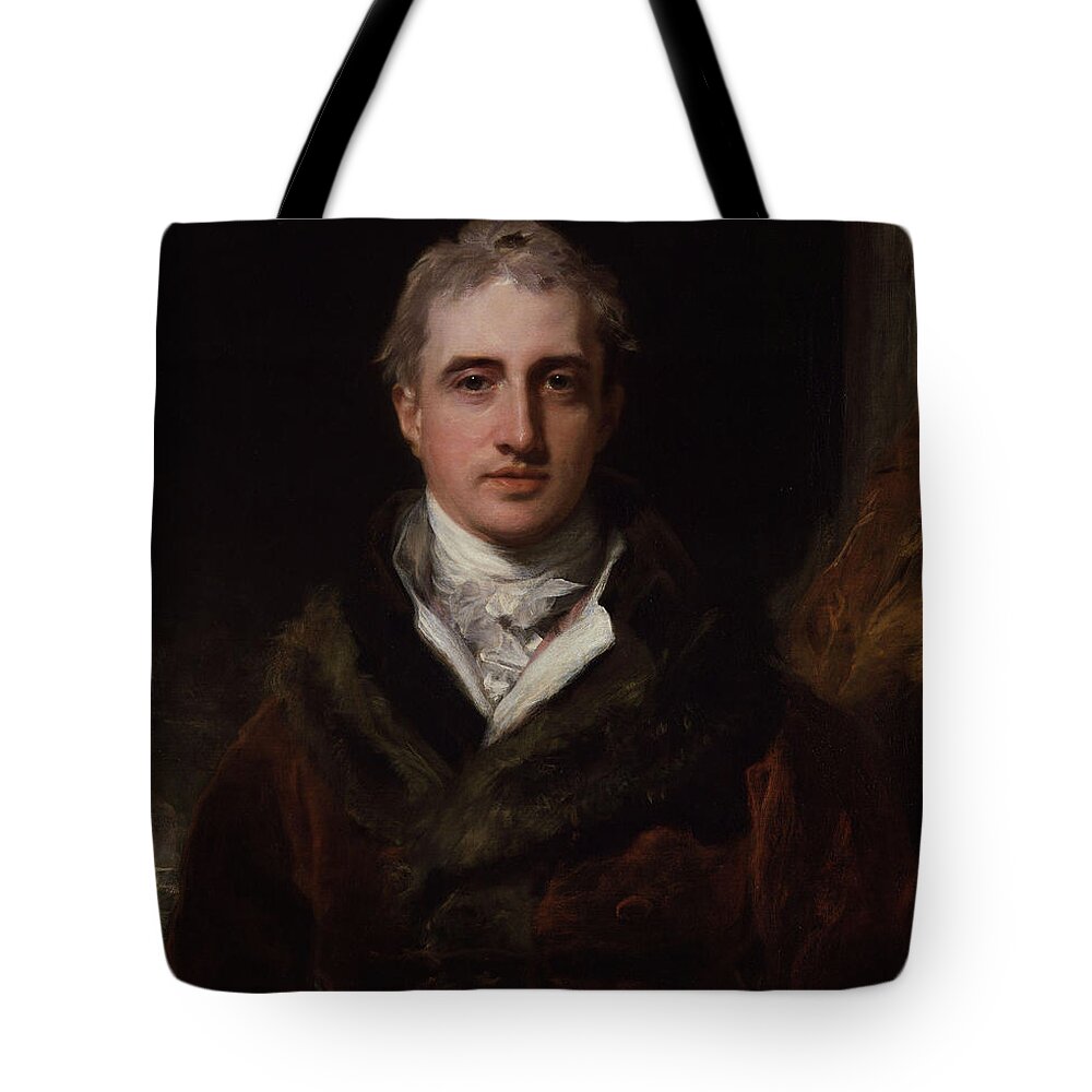 Portrait Of Robert Stewart Tote Bag featuring the painting Portrait of Robert Stewart by Thomas Lawrence