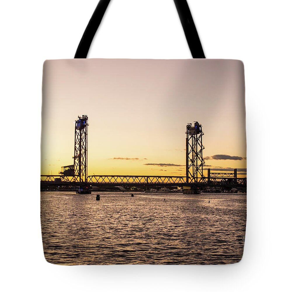 Portsmouth Tote Bag featuring the photograph Portsmouth at Dusk by Kevin Fortier