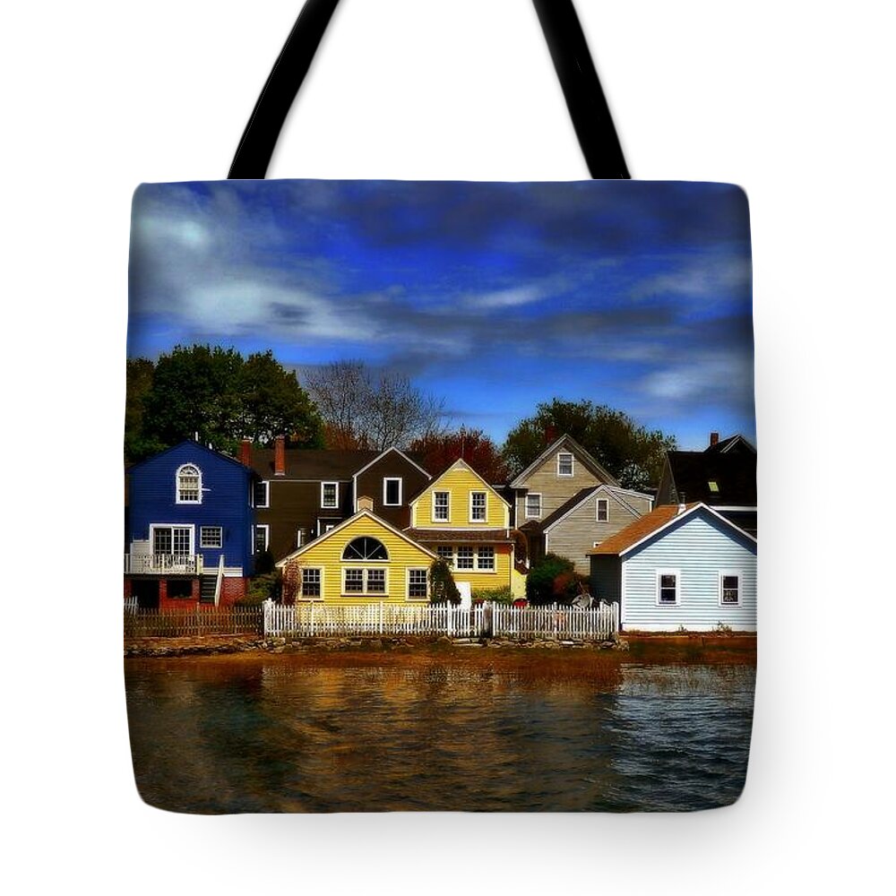 Historic Tote Bag featuring the photograph Portsmouth Neighborhood by Marcia Lee Jones