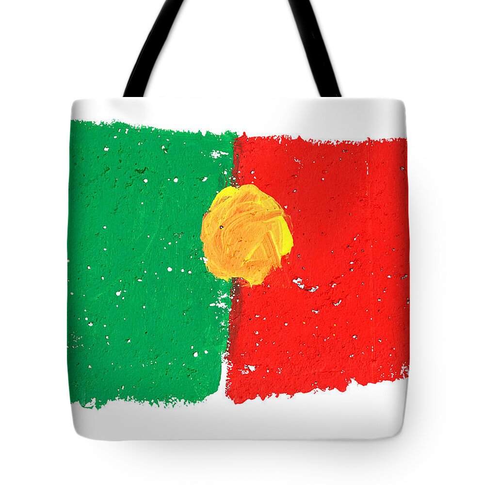 Portugal Tote Bag featuring the photograph Portuguese flag by Gaspar Avila