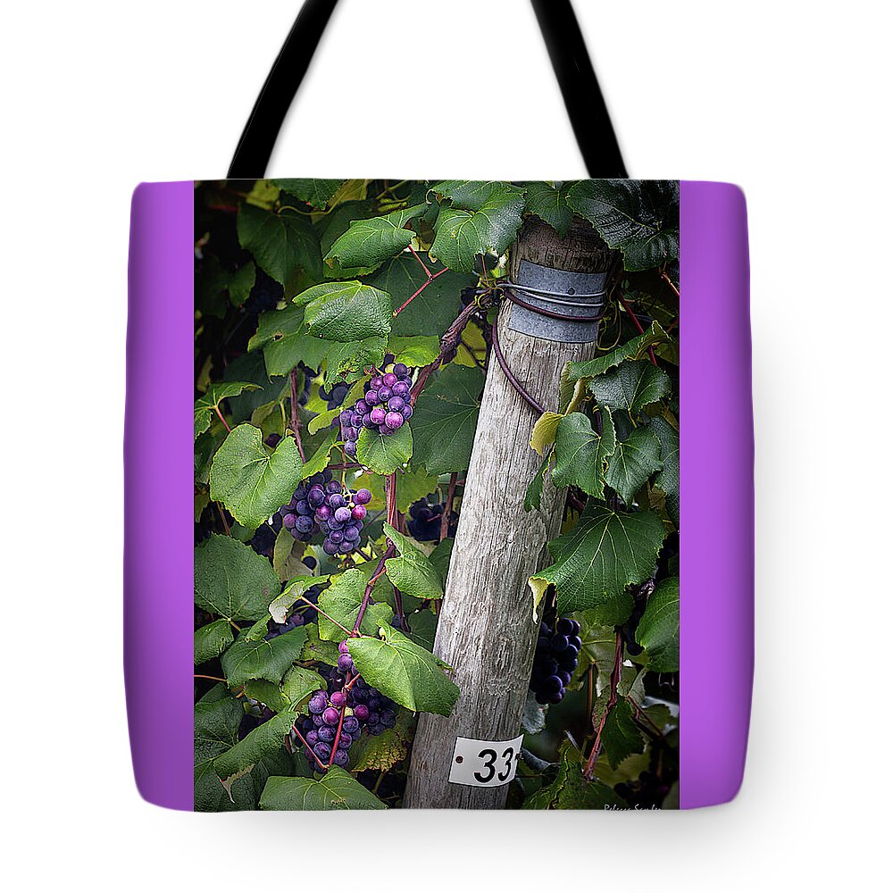 Vineyard Tote Bag featuring the photograph Post 33 by Rebecca Samler