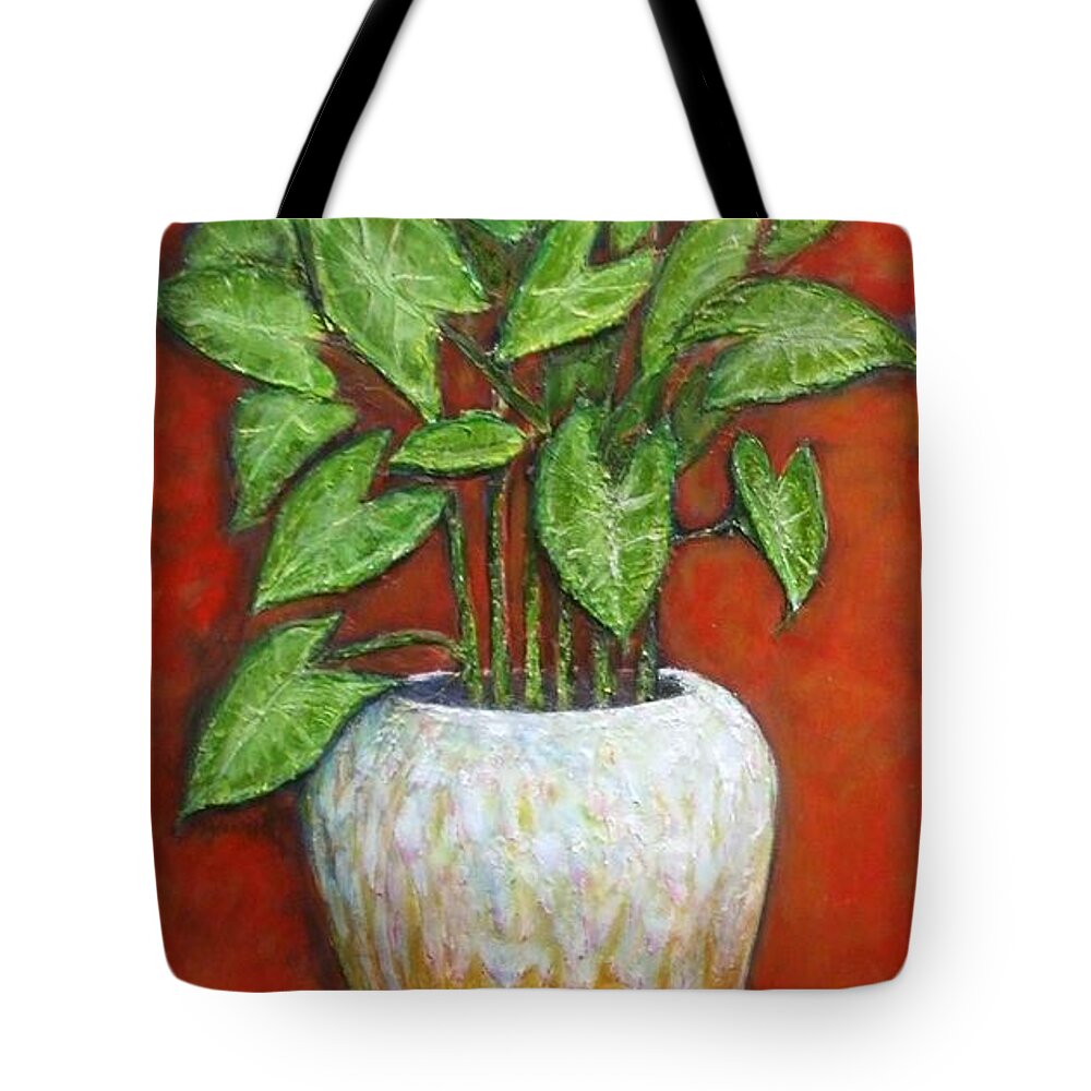 Plant Tote Bag featuring the painting Pot Ted by M J Venrick