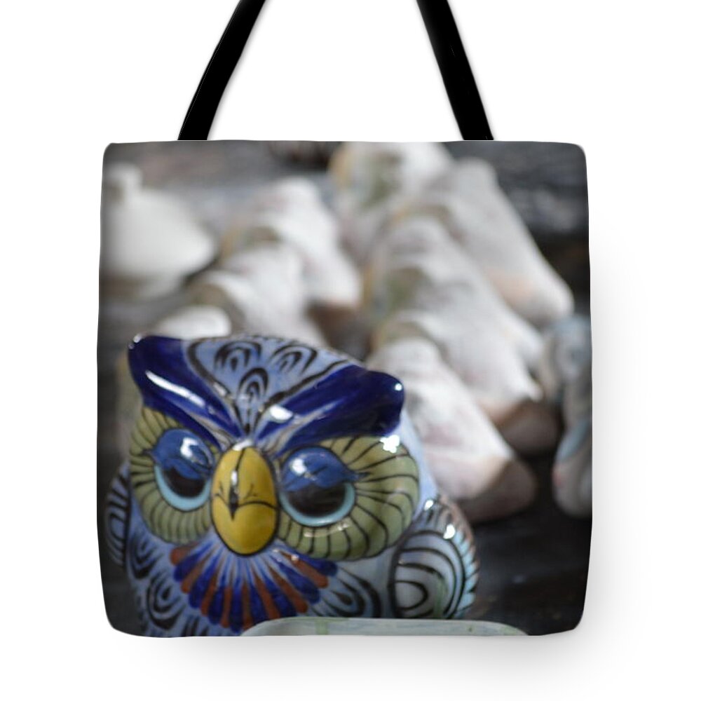 Pottery Tote Bag featuring the photograph Pottery Bird by Bill Hamilton