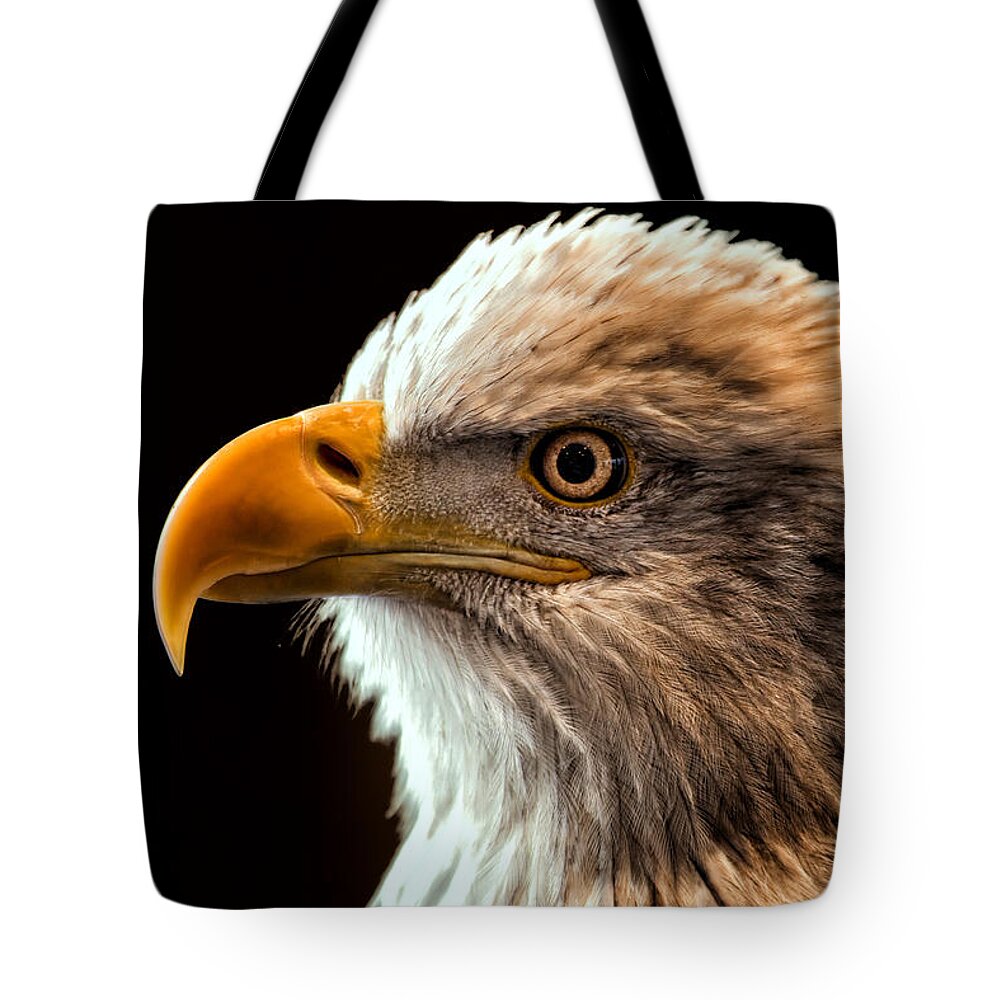 Bald Eagle Tote Bag featuring the photograph Power and Fury by Bill and Linda Tiepelman