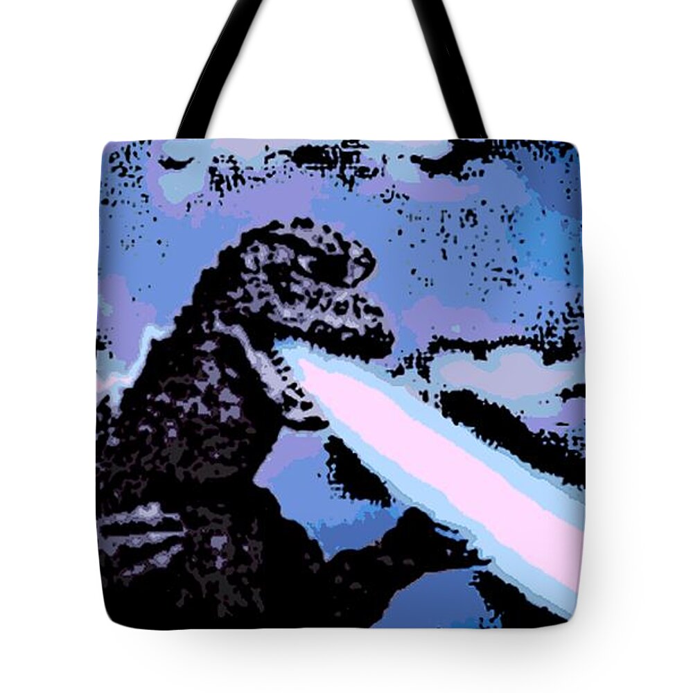 Godzilla Tote Bag featuring the photograph Power Blast by George Pedro