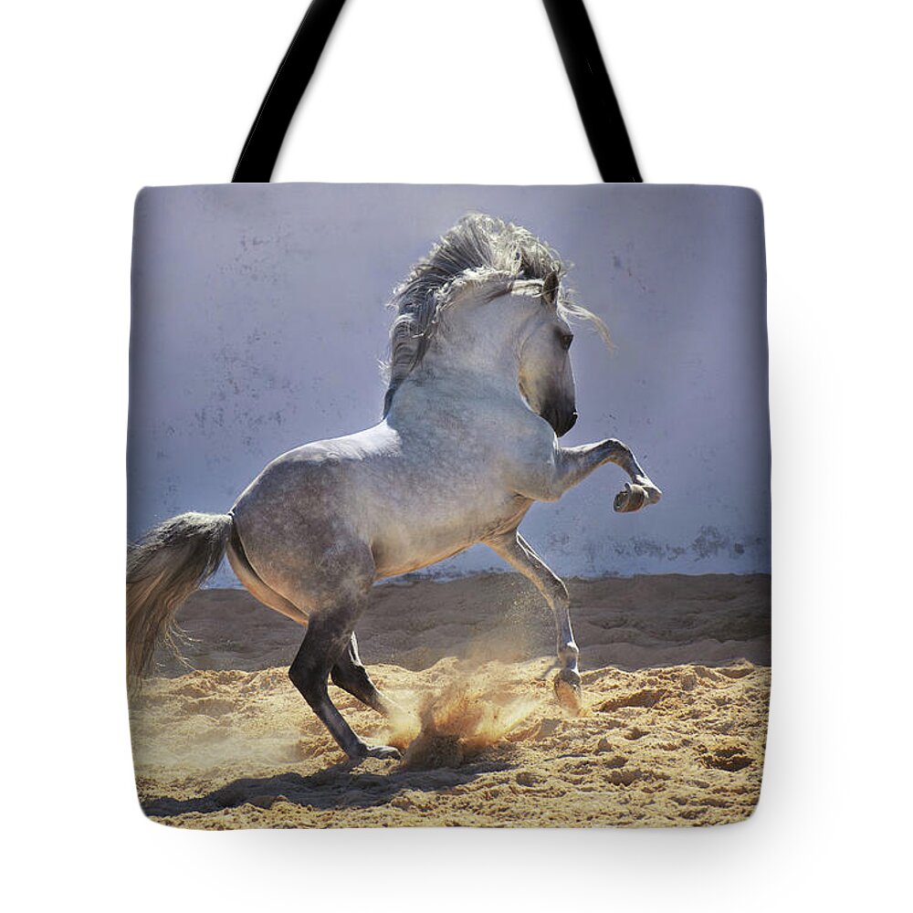 Russian Artists New Wave Tote Bag featuring the photograph Power in Motion by Ekaterina Druz