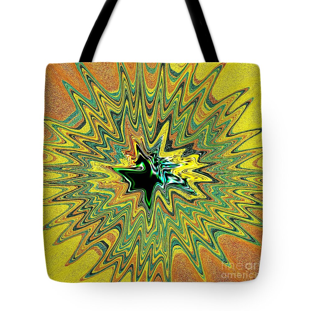 Digital Art Tote Bag featuring the painting Power Star Abstract by Julia Stubbe
