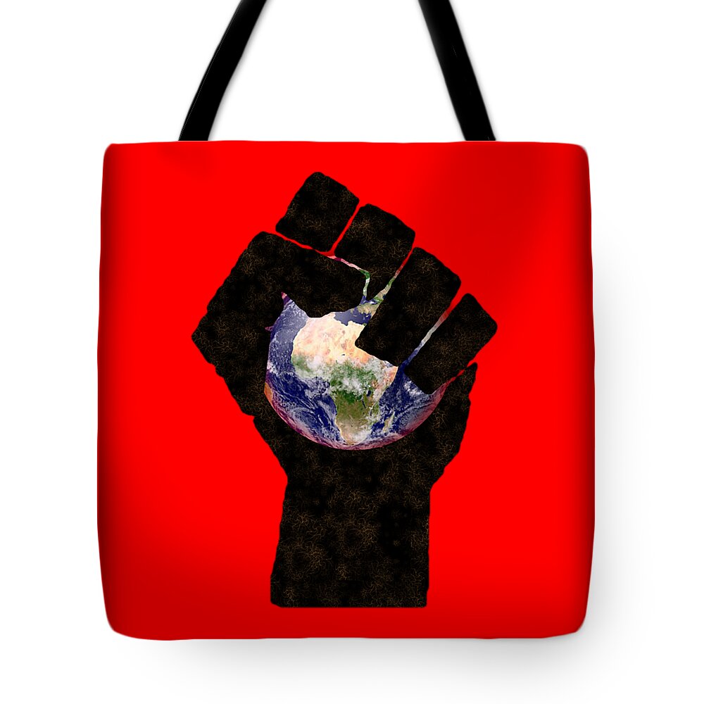 Power Tote Bag featuring the digital art Power to the People by Pierre Blanchard by Esoterica Art Agency
