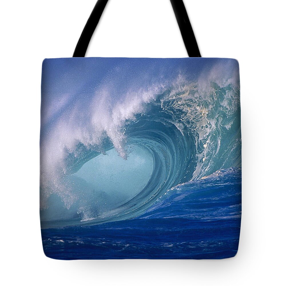 Afternoon Tote Bag featuring the photograph Powerful Surf by Ron Dahlquist - Printscapes