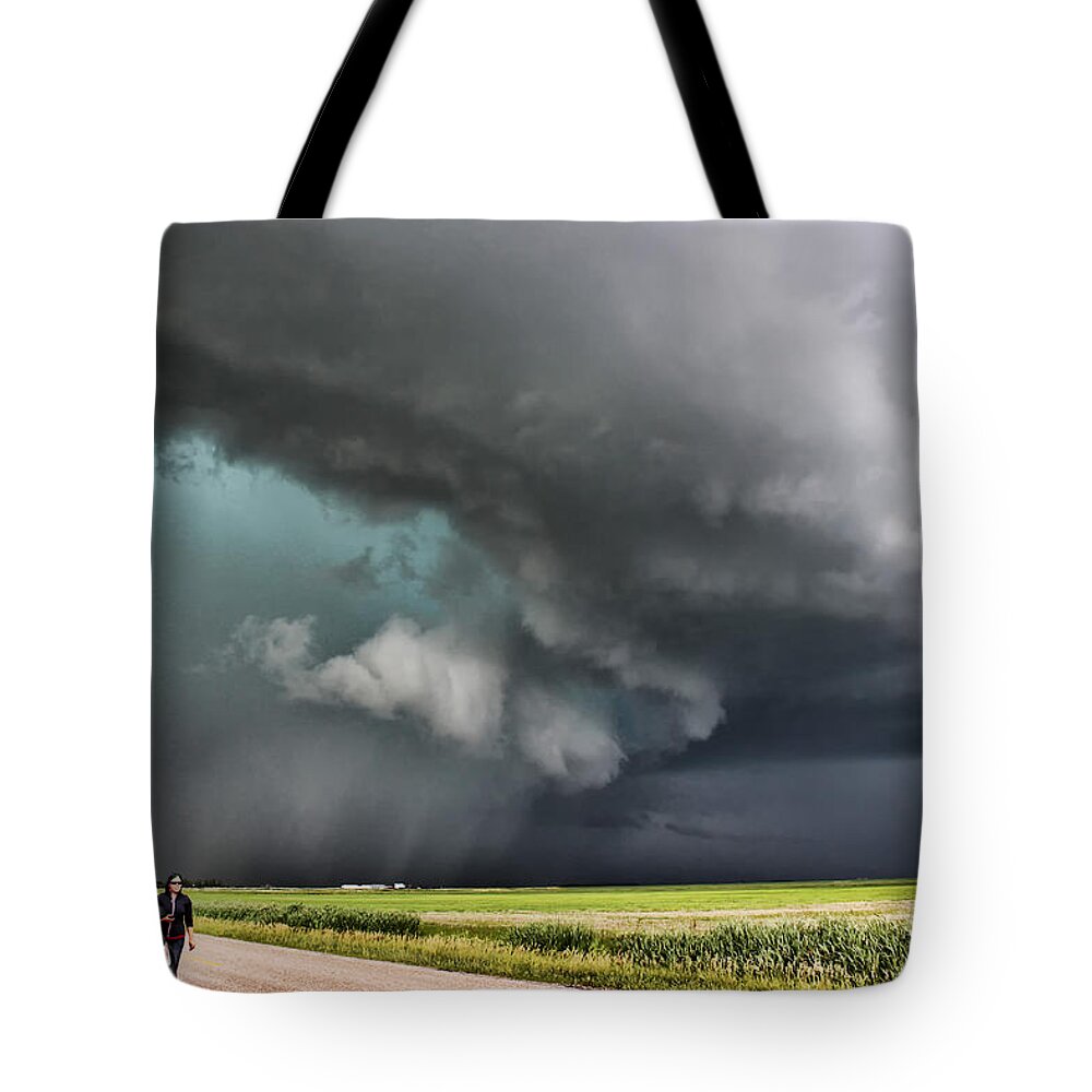 Clouds Tote Bag featuring the photograph Prairie Beast by Ryan Crouse