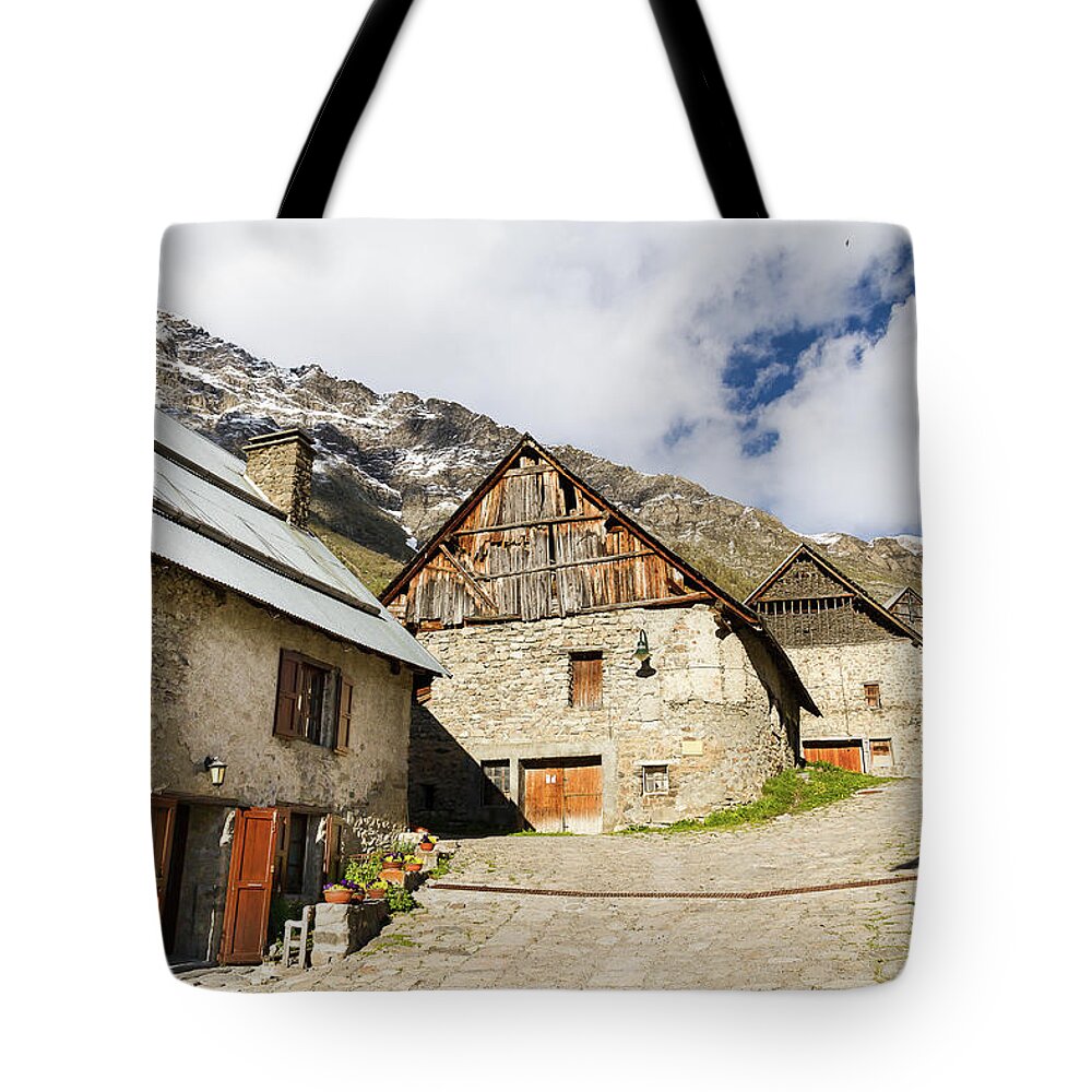 Village Tote Bag featuring the photograph Prapic - French Alps by Paul MAURICE