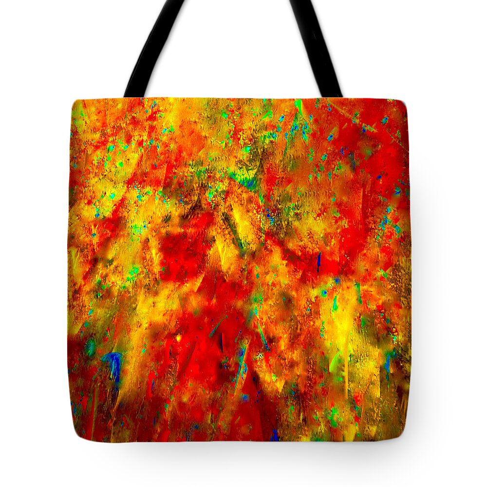 Painting-abstract Tote Bag featuring the mixed media Precious Jewels Of The Nile River by Catalina Walker