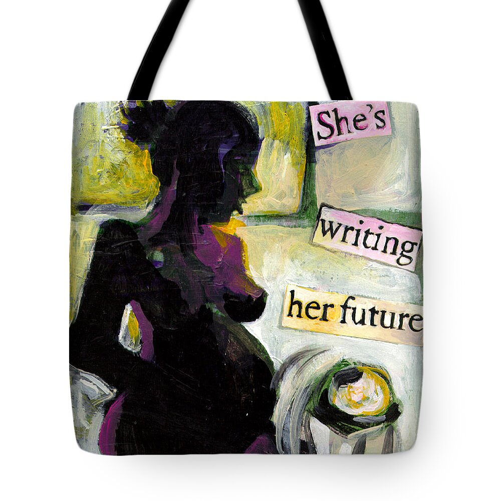 Pregnant Tote Bag featuring the painting Pregnant Madonna by Tilly Strauss