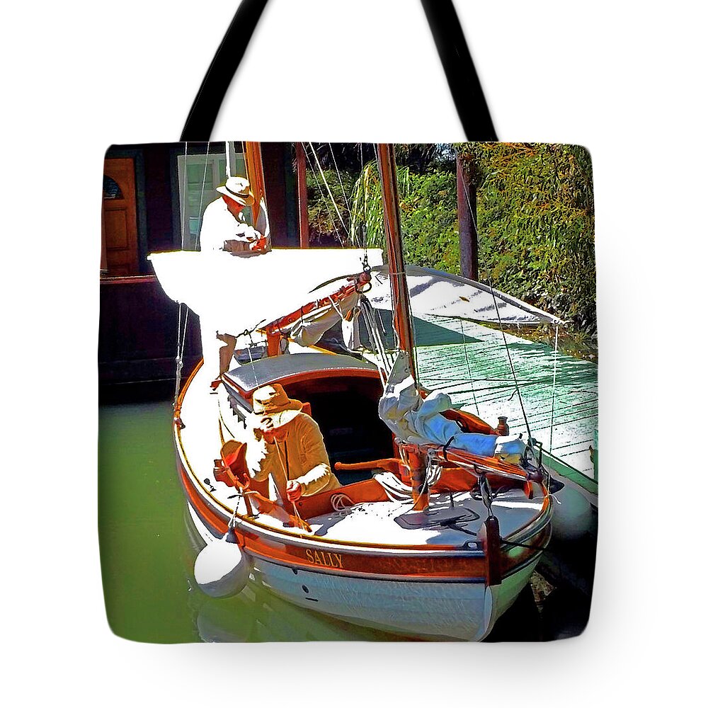 Wooden Sail Boats Tote Bag featuring the digital art Prep 4 n' Old Fashion Sail by Joseph Coulombe
