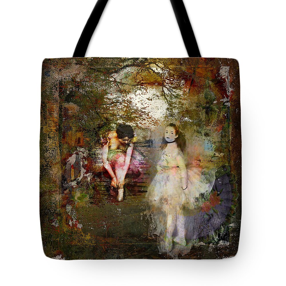 Ballet Tote Bag featuring the digital art Preparing To Dance by Sue Masterson