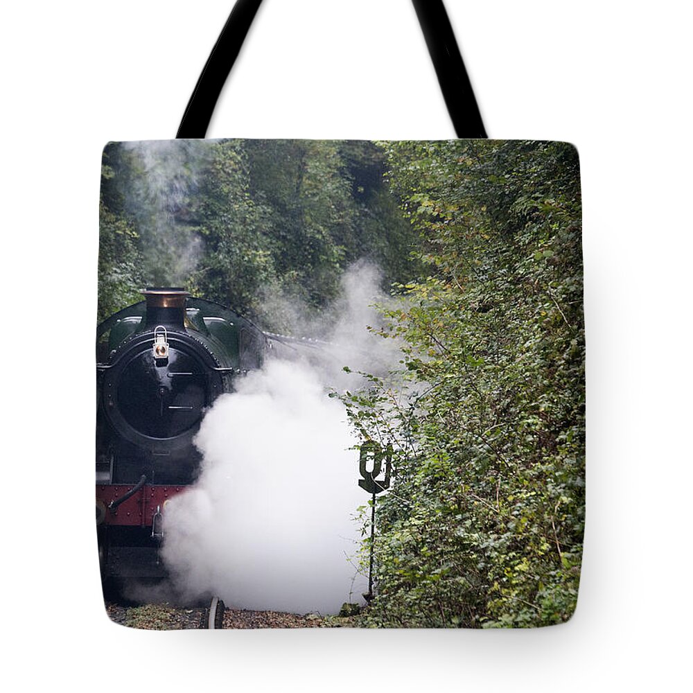 Steam Tote Bag featuring the photograph Preserved steam locomotive by Tony Mills