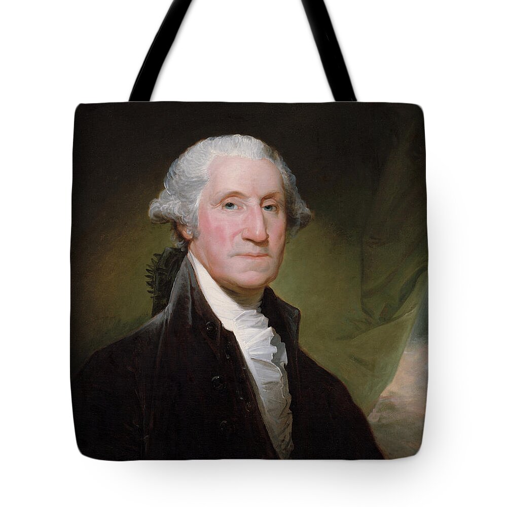 George Washington Tote Bag featuring the painting President George Washington by War Is Hell Store