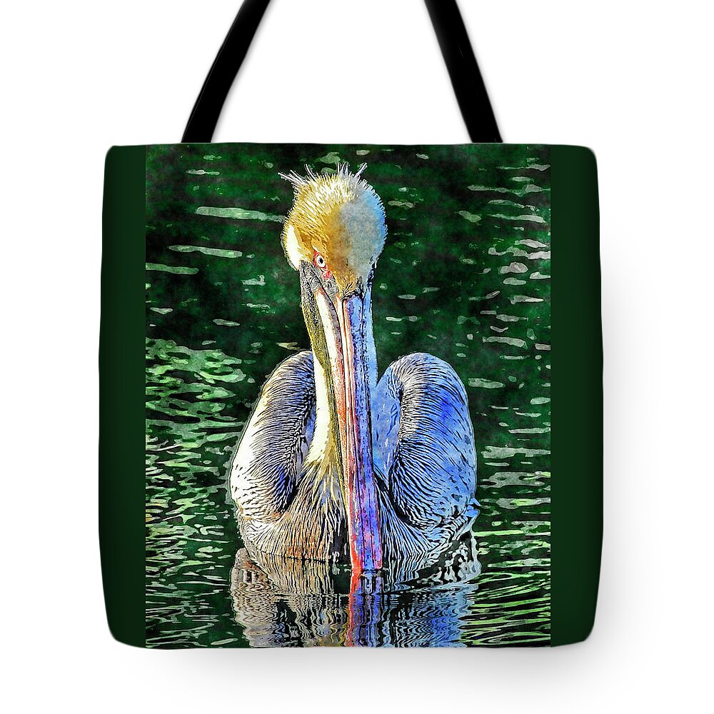 Brown Pelican Tote Bag featuring the photograph Pretty Boy by HH Photography of Florida