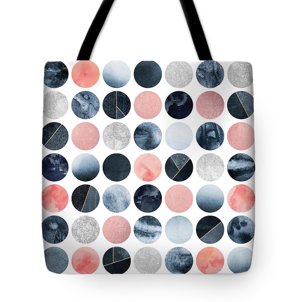 Graphic Tote Bag featuring the digital art Pretty Dots by Elisabeth Fredriksson