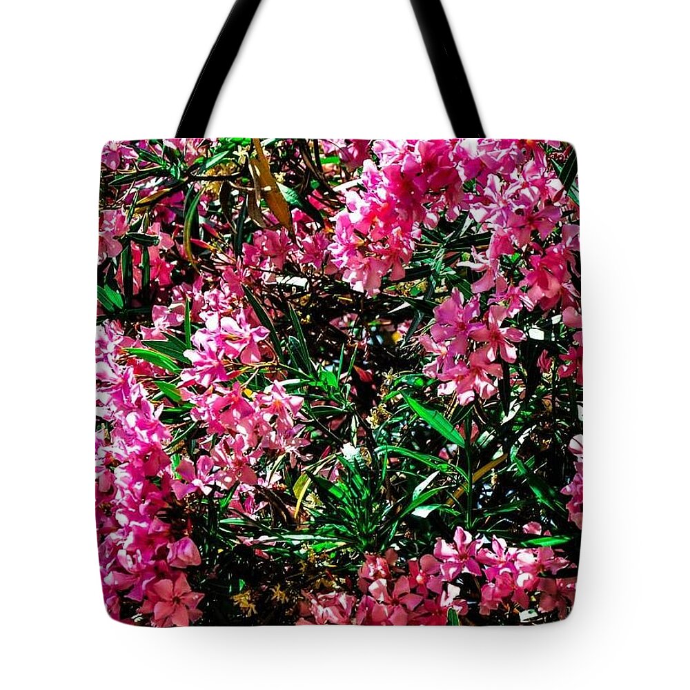 Pink Flowers Tote Bag featuring the photograph Pretty in Pink by Nicole Radlow