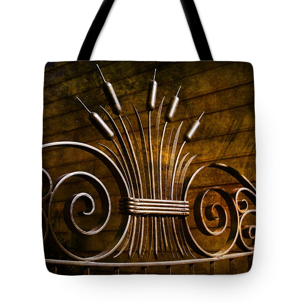 Gate Tote Bag featuring the photograph Pretty iron Gate in Charleston by Susanne Van Hulst