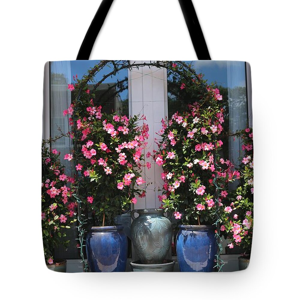 Floral Tote Bag featuring the photograph Pretty Pots In Pink by Living Color Photography Lorraine Lynch