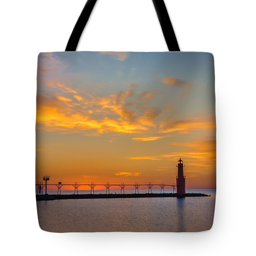 Lighthouse Tote Bag featuring the photograph Preview of Coming Attractions by Bill Pevlor