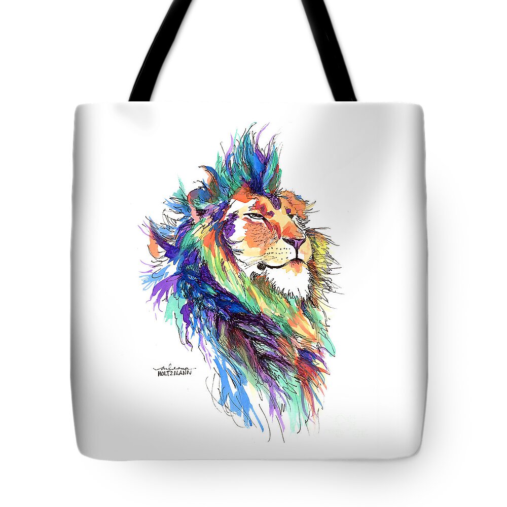 Pride Tote Bag featuring the painting Pride by Arleana Holtzmann