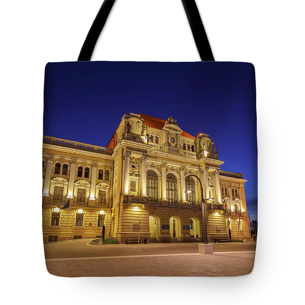Oradea Tote Bag featuring the photograph Primaria Oradea, Oradea City Hall, Oradea, Romania by Rick Deacon