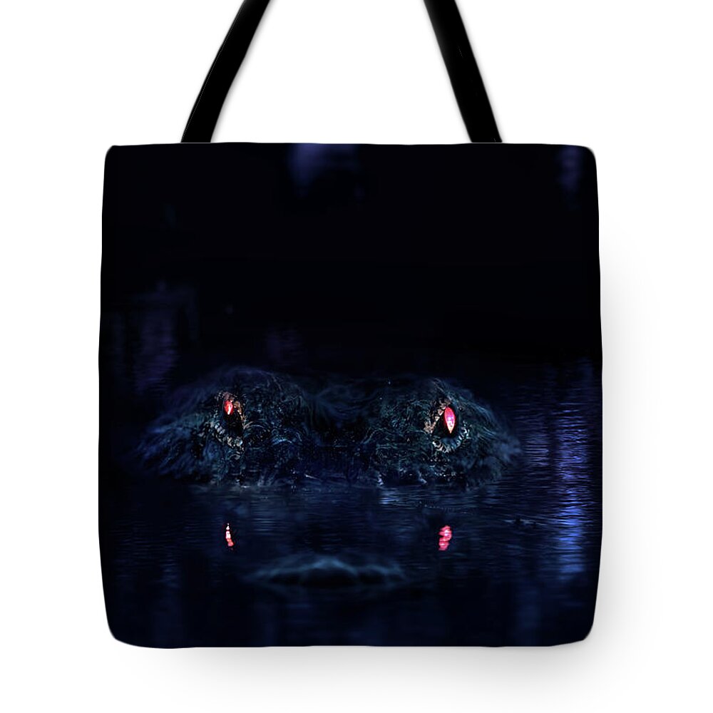 Alligator Tote Bag featuring the photograph Primeval by Mark Andrew Thomas