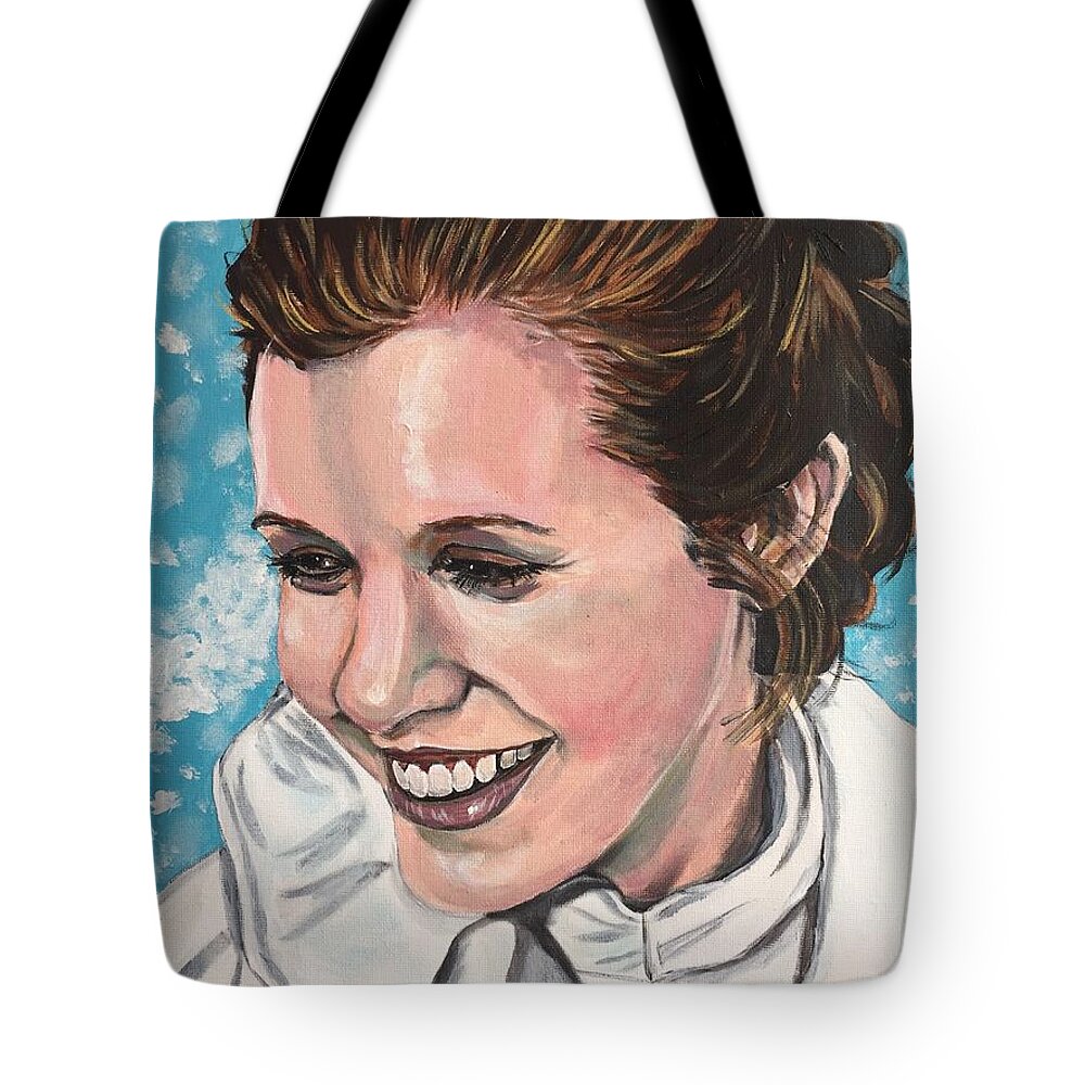 Princess Leia Tote Bag featuring the painting Princess Leia by Joel Tesch