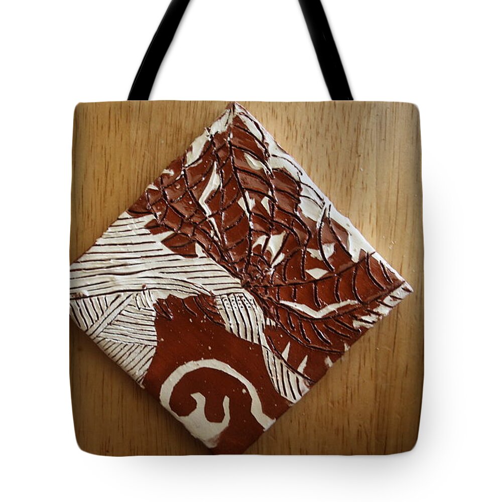 Jesus Tote Bag featuring the ceramic art Princess Nambi - tile by Gloria Ssali